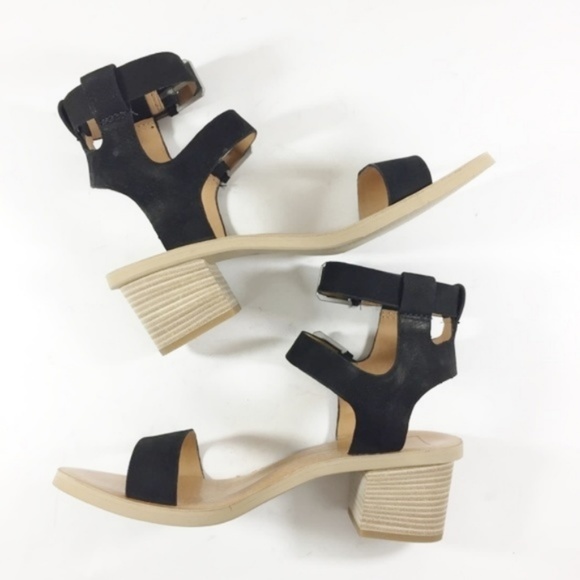 Dolce Vita Black Nubuck Leather Strappy Sandals - Picture 7 of 7